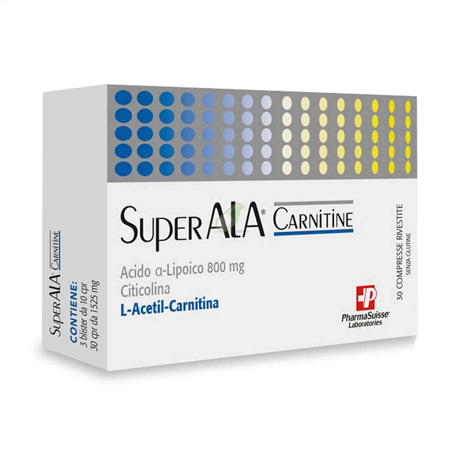 PharmaSuisse Laboratories Superala Carnitine Integratore 30 Compresse