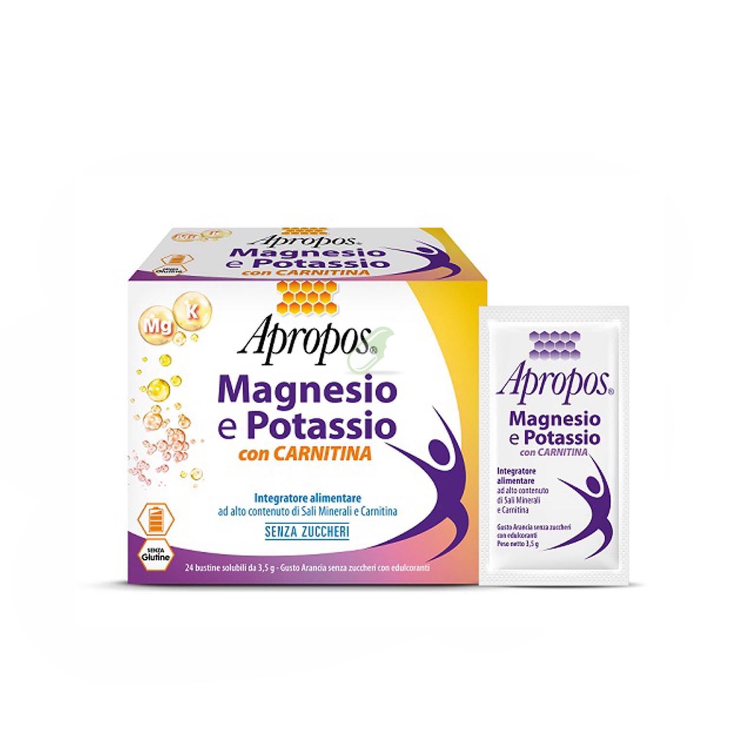 Apropos Linea Vitamine e Minerali Magnesio e Potassio con Carnitina 24 Bustine