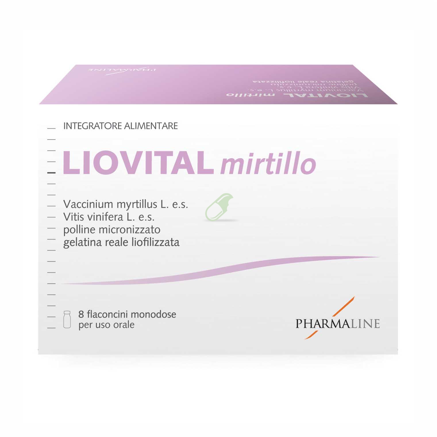 Pharma Line Linea Circolazione e Microcircolo Liovital Mirtillo 8 Flaconcini