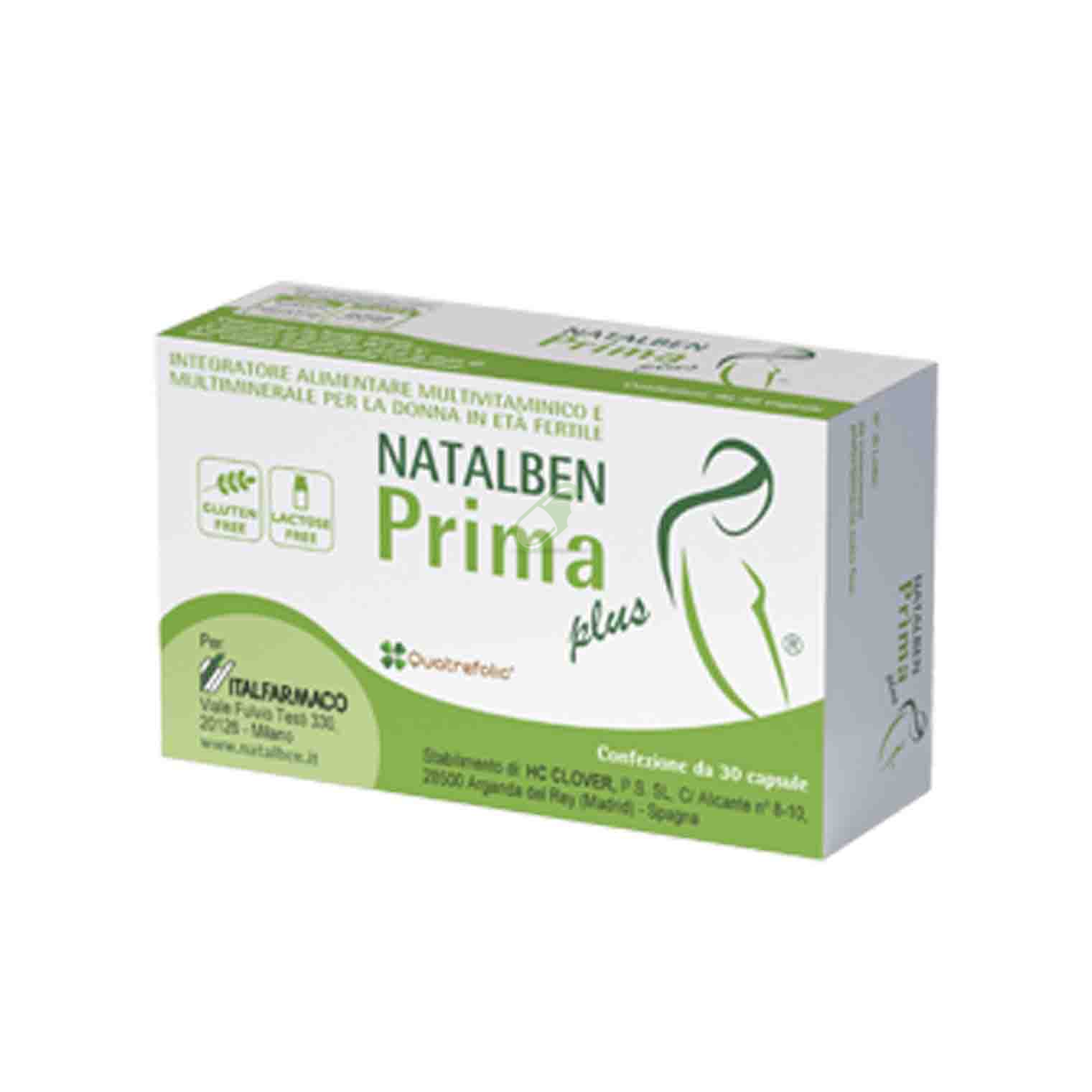 Italfarmaco Linea Benessere Donna Natalben Prima Plus Integratore 30 Capsule