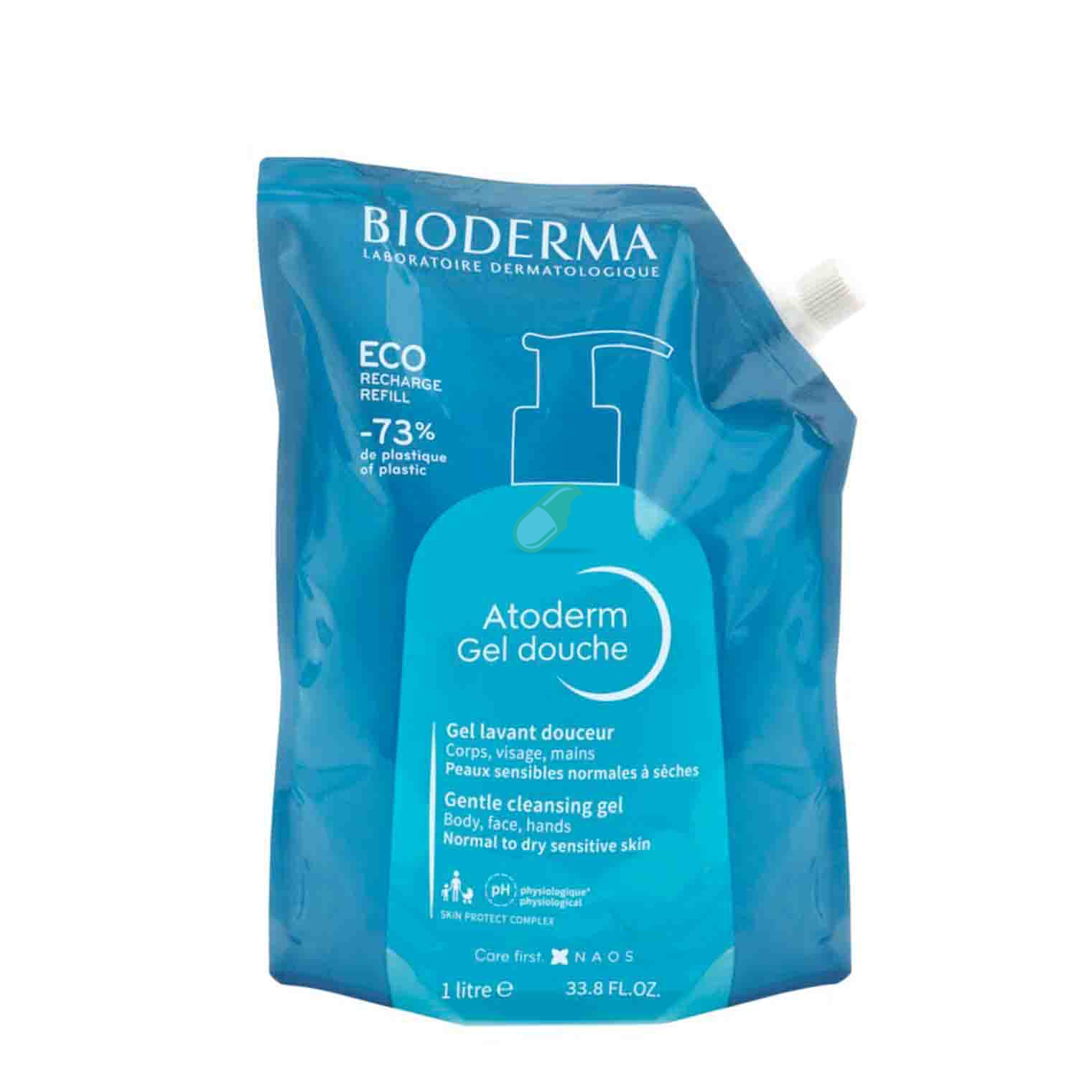 Bioderma Linea Pelli Secche Atoderm Gel Doccia Eco Ricarica 1000 ml