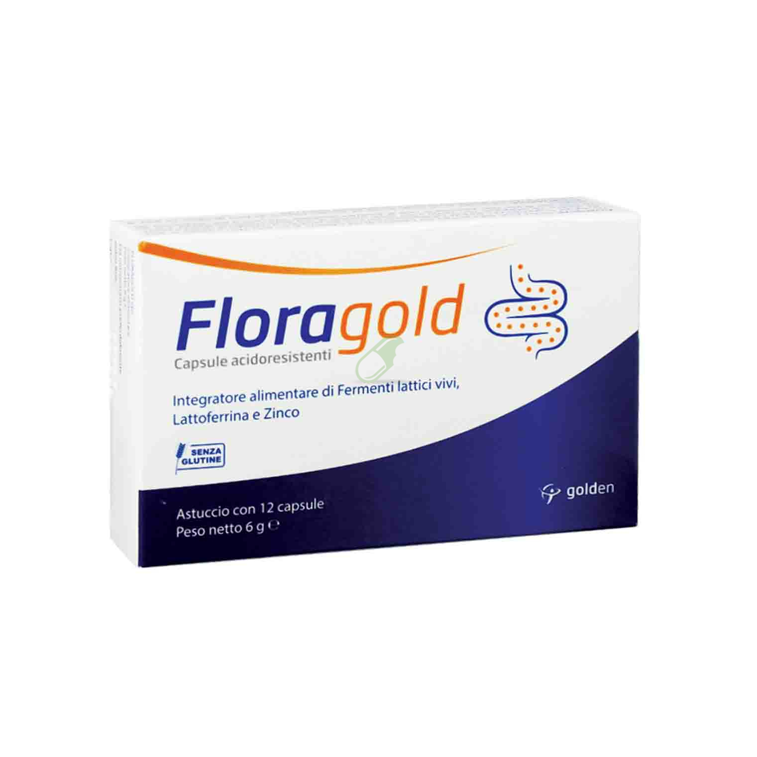 Golden Pharma Linea Fermenti Lattici Floragold Integratore 12 Capsule