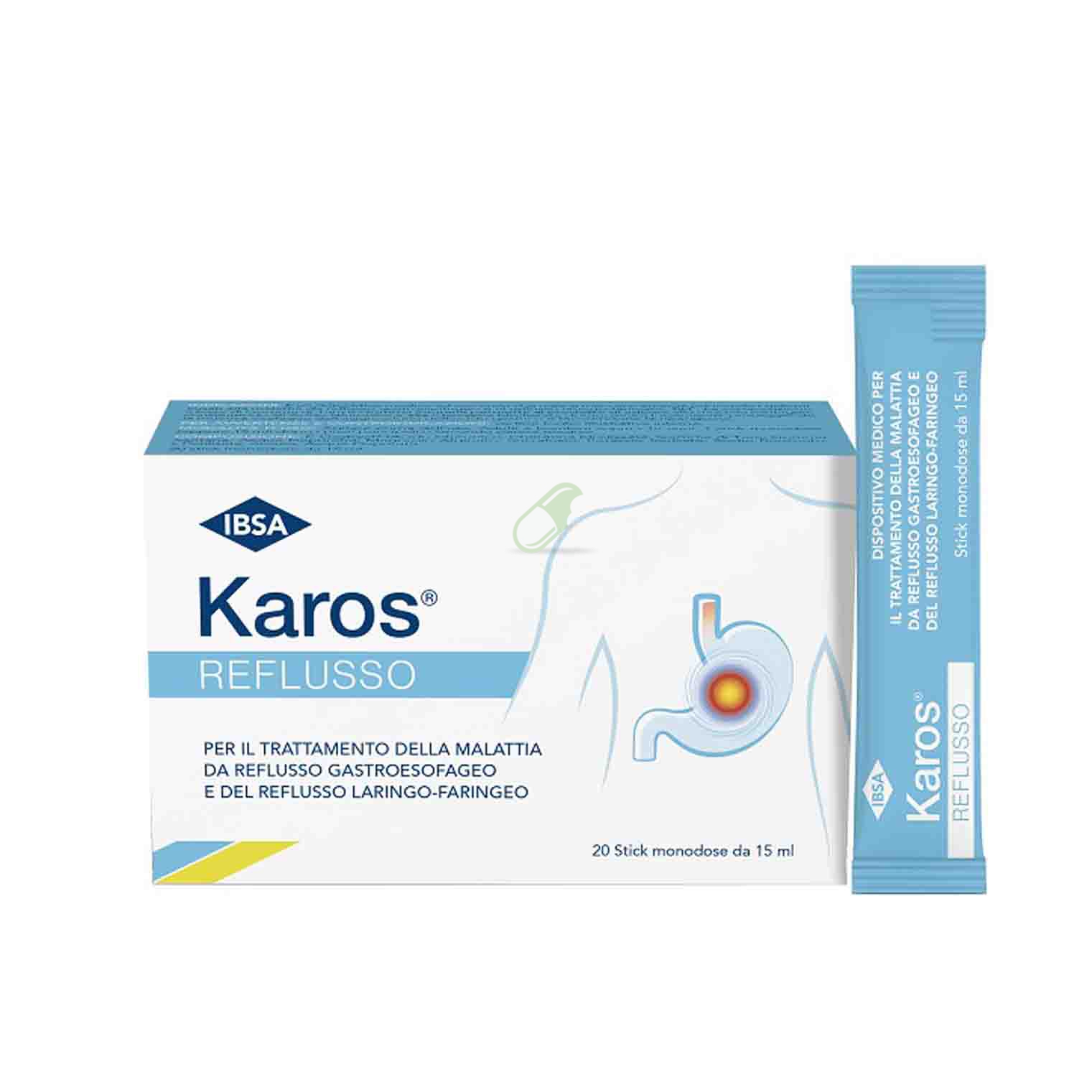 IBSA Farmaceutici Linea Benessere dello Stomaco Karos Reflusso 20 Stick