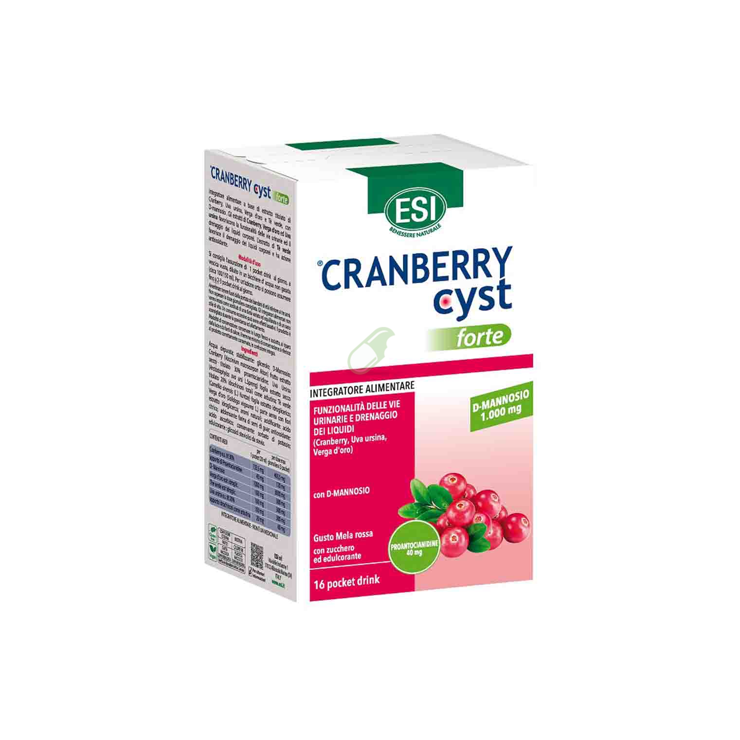 Esi Linea Benessere Urinario Cranberry Cyst Forte Integratore 16 Bustine