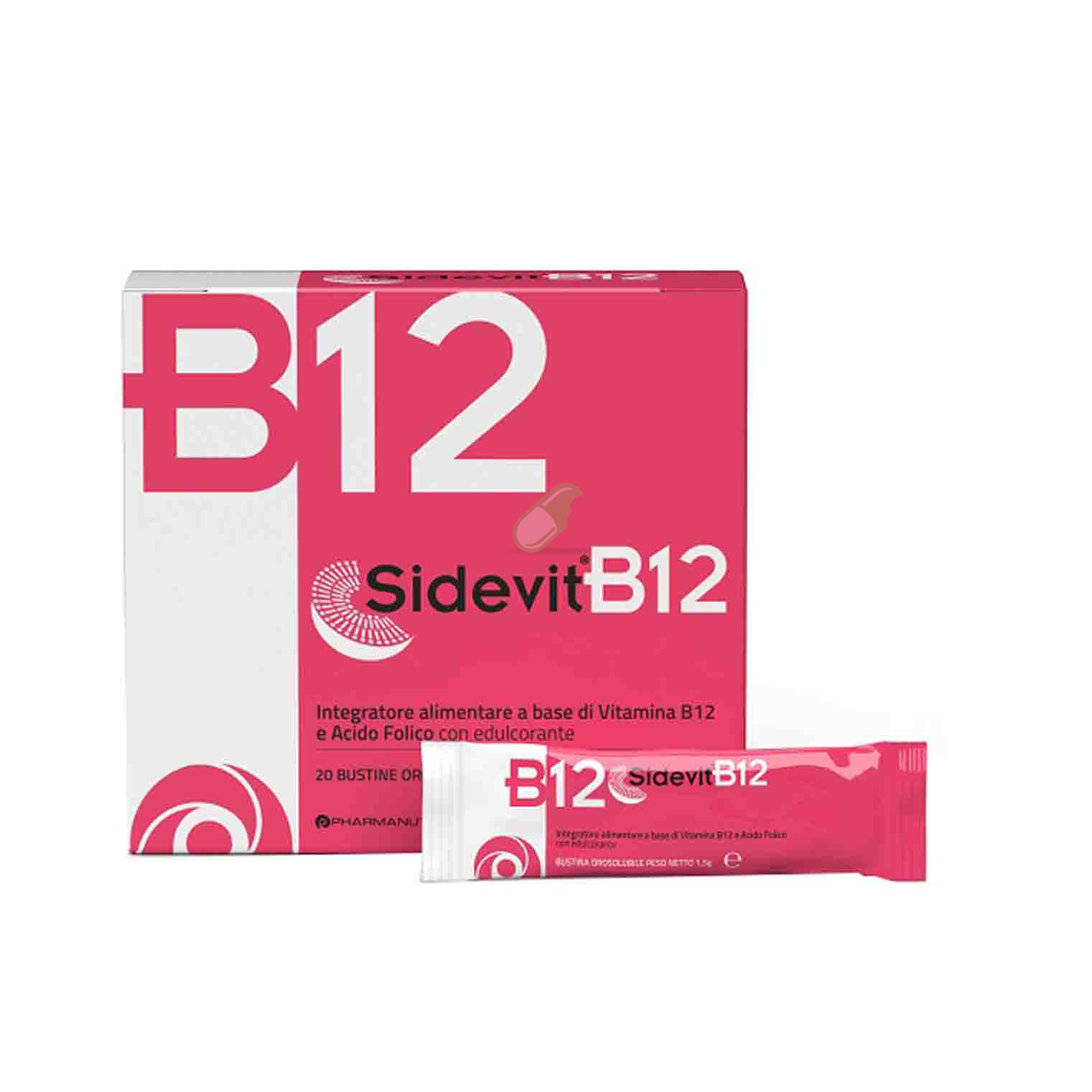 PharmaNutra Linea Vitamine e Minerali Sidevit B12 Integratore 20 Stick