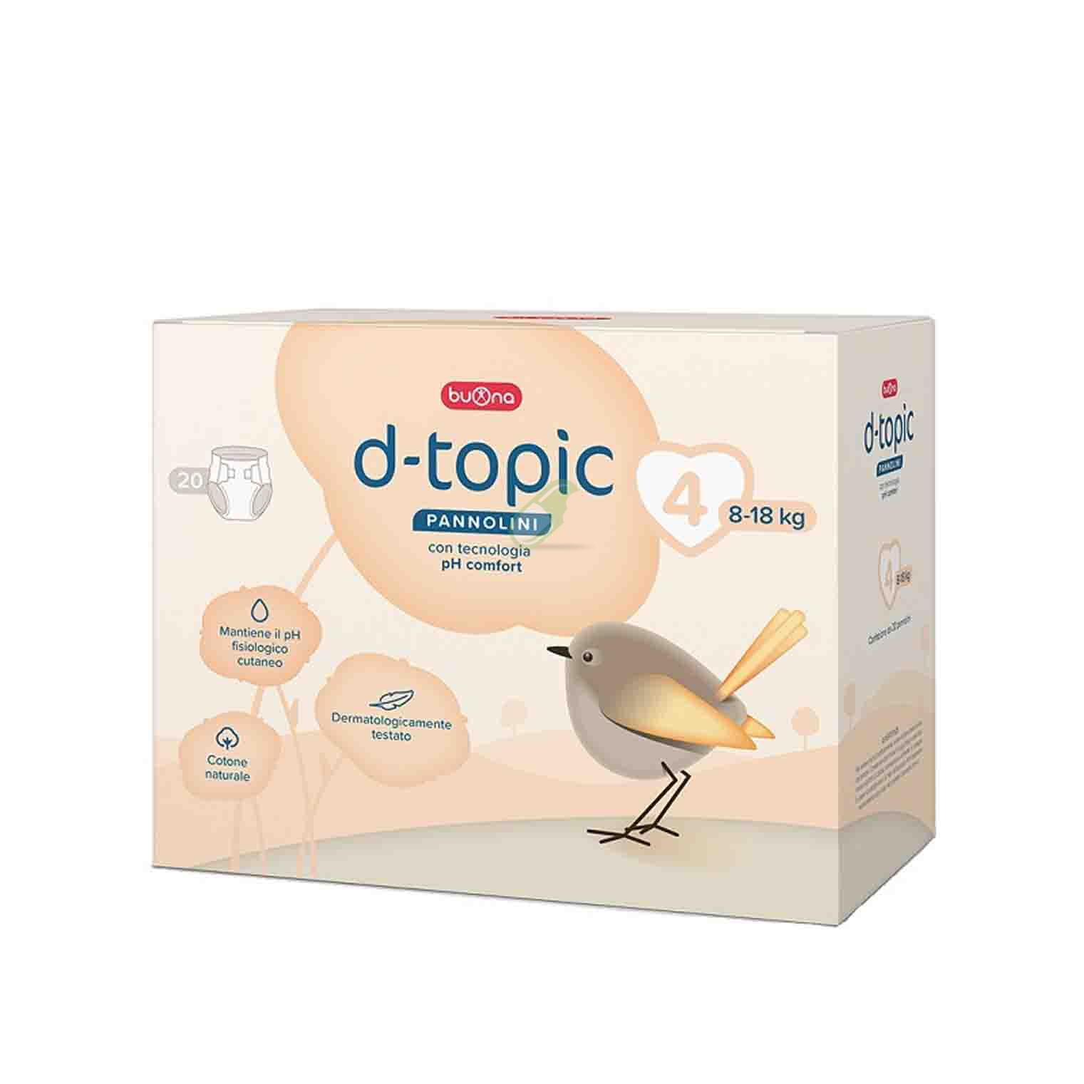 Buona Steve Jones Linea Pediatrica D-Topic Pannolini Taglia 4 20 Pannolini