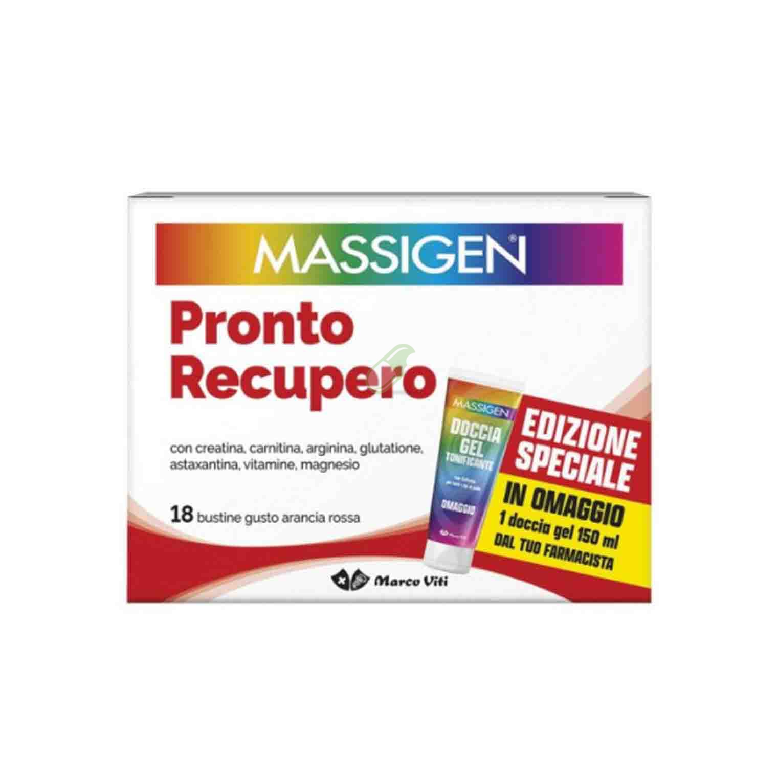 Massigen Linea Sali Minerali Pronto Recupero Integratore 18 Buste Arancia Rossa