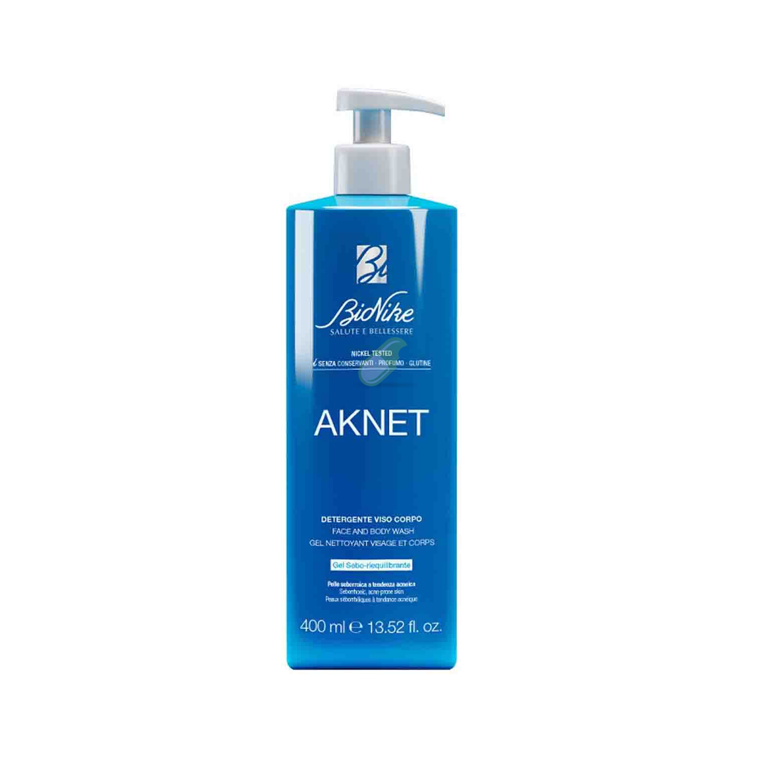 BioNike Linea Aknet Gel Detergente Riequilibrante Viso Corpo 400 ml
