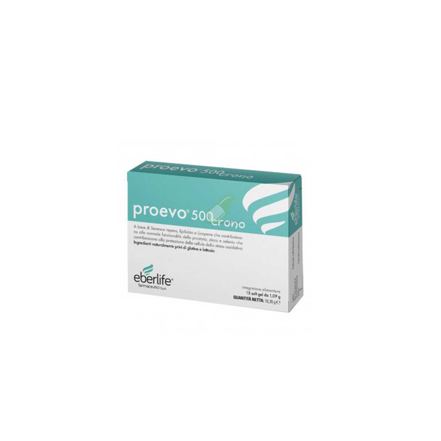 Eberlife Farmaceutici Linea Benessere della Prostata Proevo 500 Crono 15 soft ge