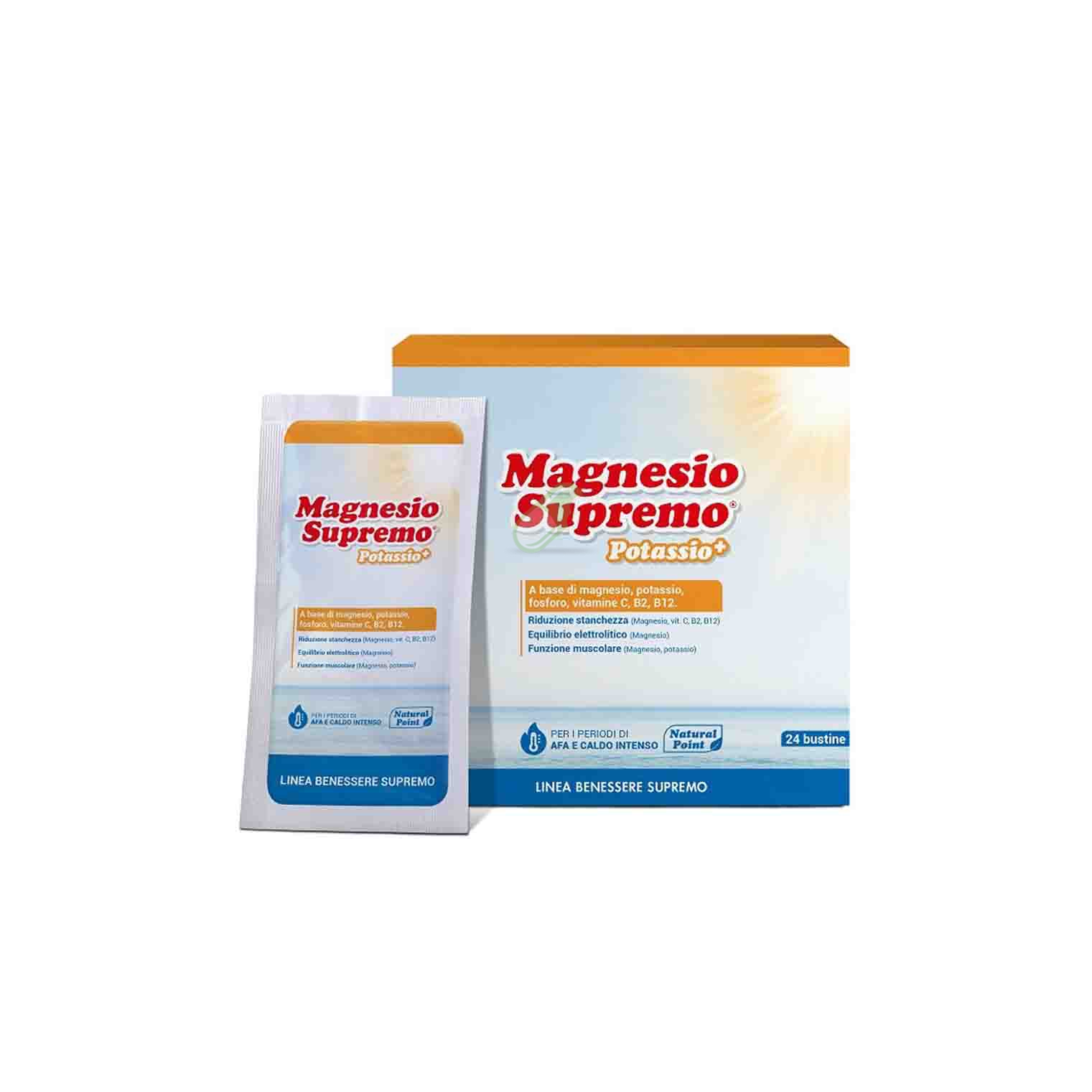 Natural Point Linea Benessere Magnesio Supremo Potassio  Integratore 24 Bustine