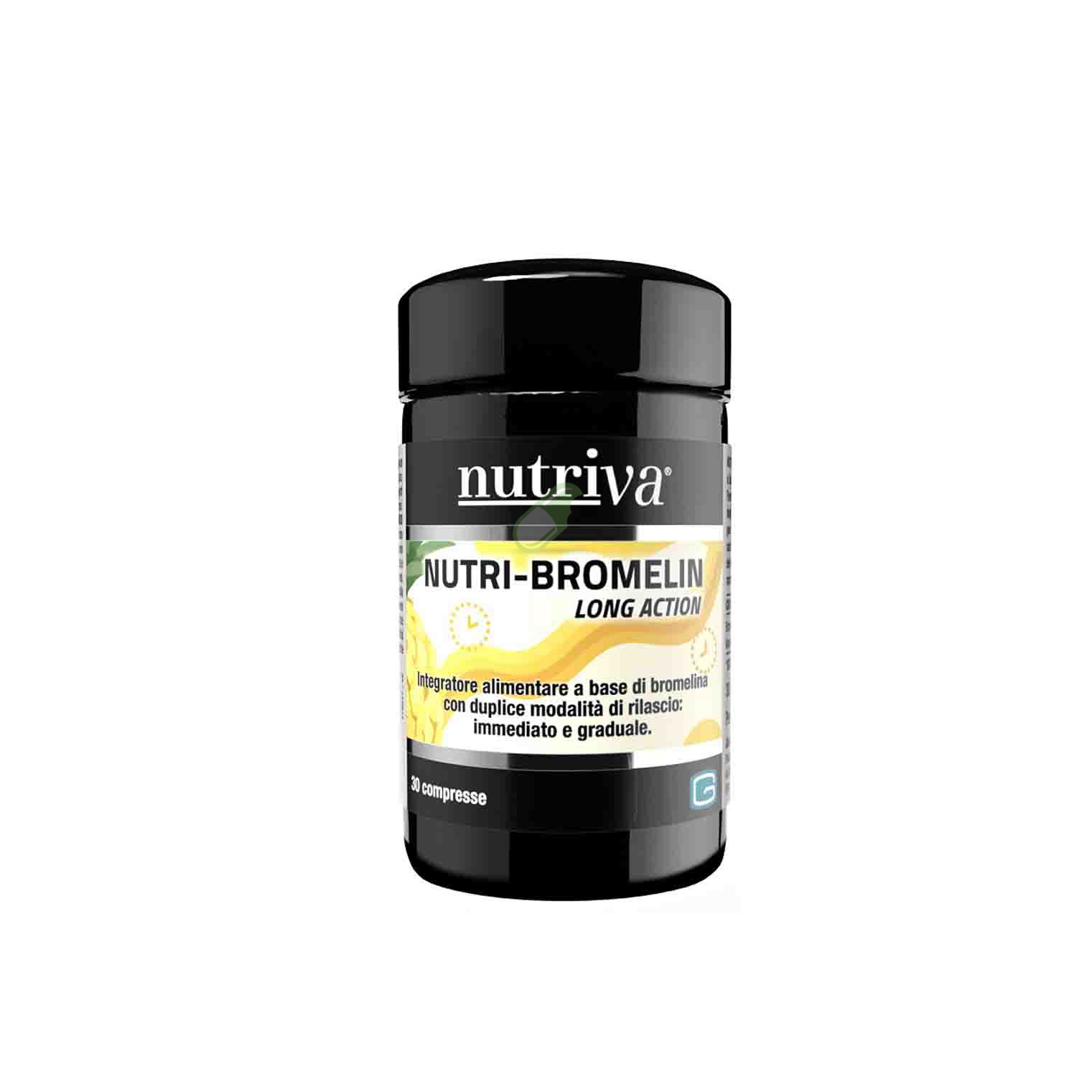 Nutriva Linea Drenanti Bromelin Long Action Integratore 30 compresse