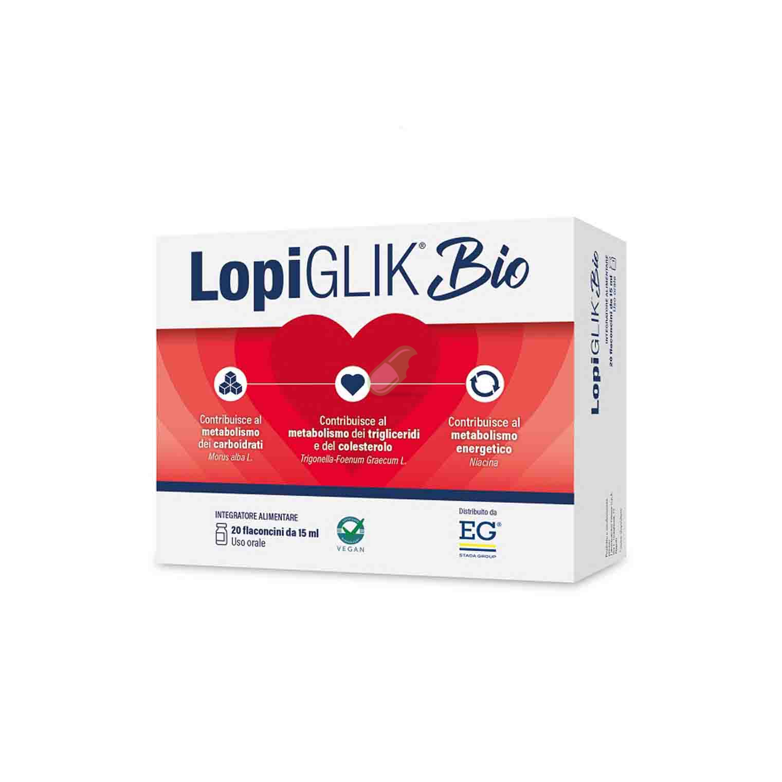 EG Farmaceutici Linea Controllo del Colesterolo Lopiglik Bio 20 Flaconcini