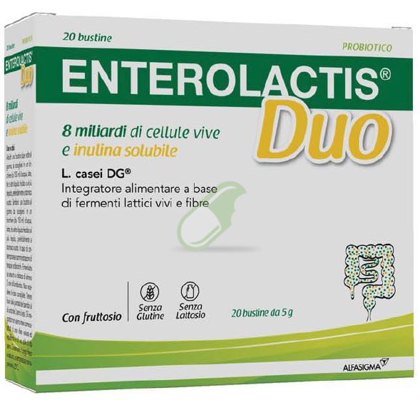 Alfasigma Linea Intestino Sano Enterolactis Duo Integratore Fermenti 20 Buste