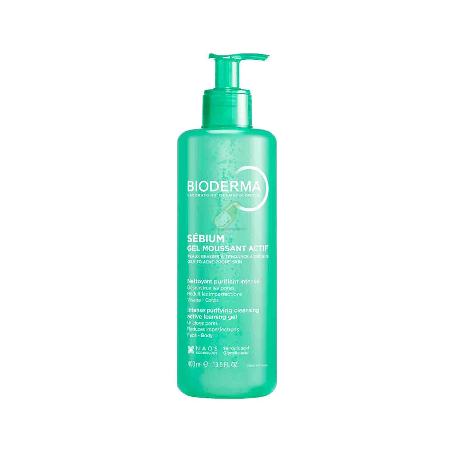 Bioderma Linea Sebium Gel Moussant Actif Gel Detergente  Pelli Grasse 400 ml