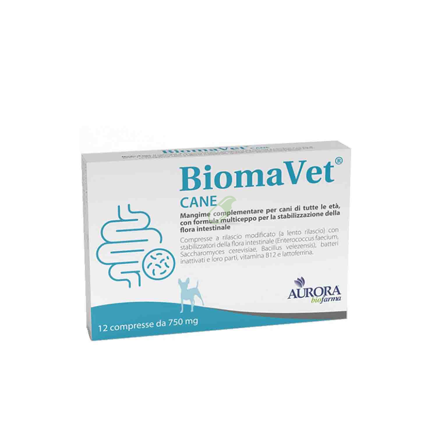 Aurora Biofarma Linea Veterinaria Biomavet Cane 750 mg 12 Compresse