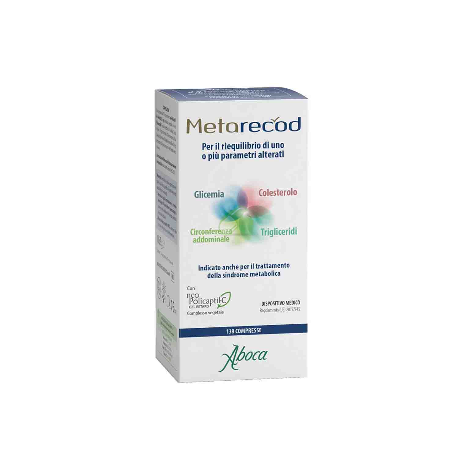 Aboca Linea Alterazioni Metaboliche Metarecod 138 Compresse