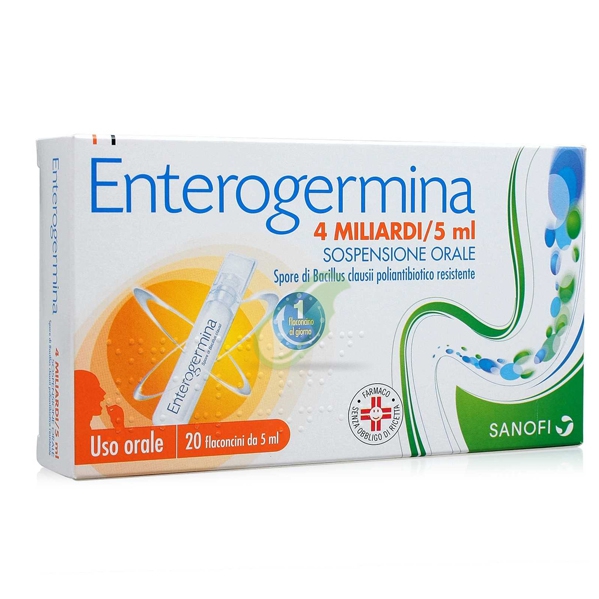 Enterogermina 4 Miliardi/5Ml Sospensiore Orale 20 Flaconcini