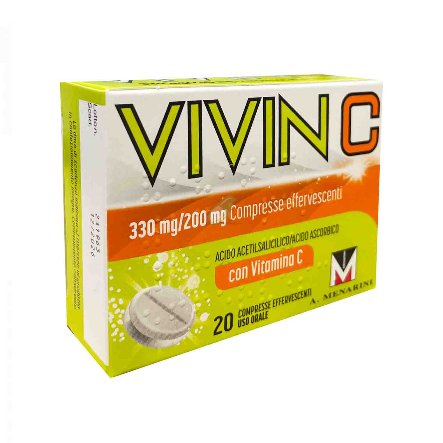 Vivin C 330 Mg + 200 Mg Compresse Effervescenti 20 Compresse