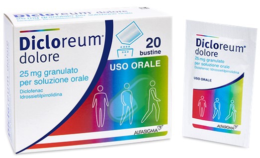 Dicloreum Dolore 25 Mg Granulato Per Sospensione Orale 20 Bustine