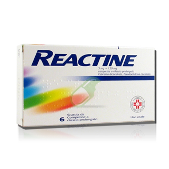 Reactine 6Cpr 5Mg+120Mg Rp 