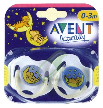 Avent Succhiotto in Silicone Notte 0-3 mesi