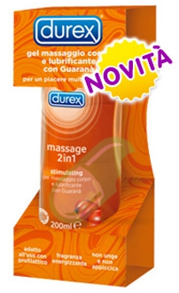 Durex Massage 2 in 1 Stimulating Gel per Massaggi 200 ml