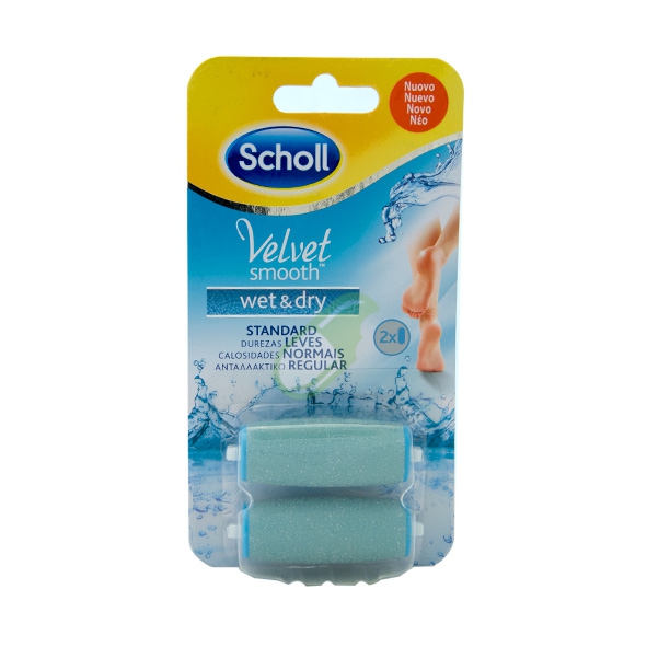 Scholl Linea Pedicure Professionale Velvet Smooth Wet & Dry  2 Ricambi