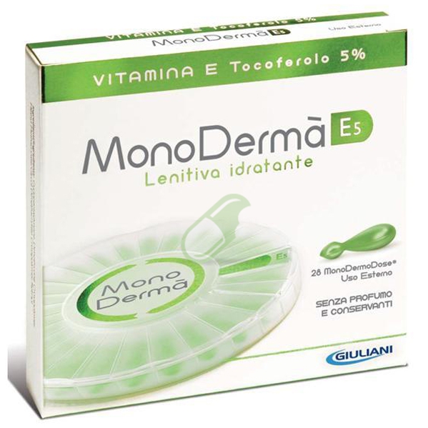 Monoderma E5 Trattamento Vitamina E Gel Lenitivo Anti-Ossidante 28 Ampolle