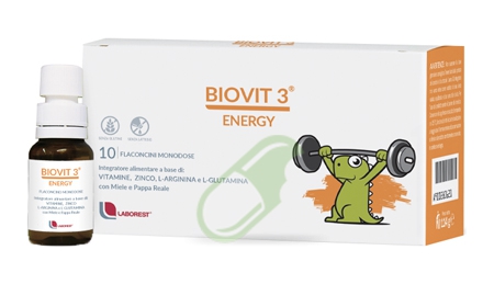 AR Fitofarma Ricerca Naturale Biovit 3 Energy Vitamine Zinco 10 Flaconcini 10 ml