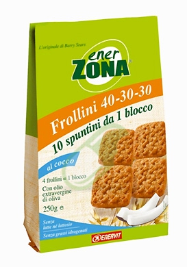 EnerZona Linea Alimentazione Dieta a ZONA Frollini Cocco 40-30-30