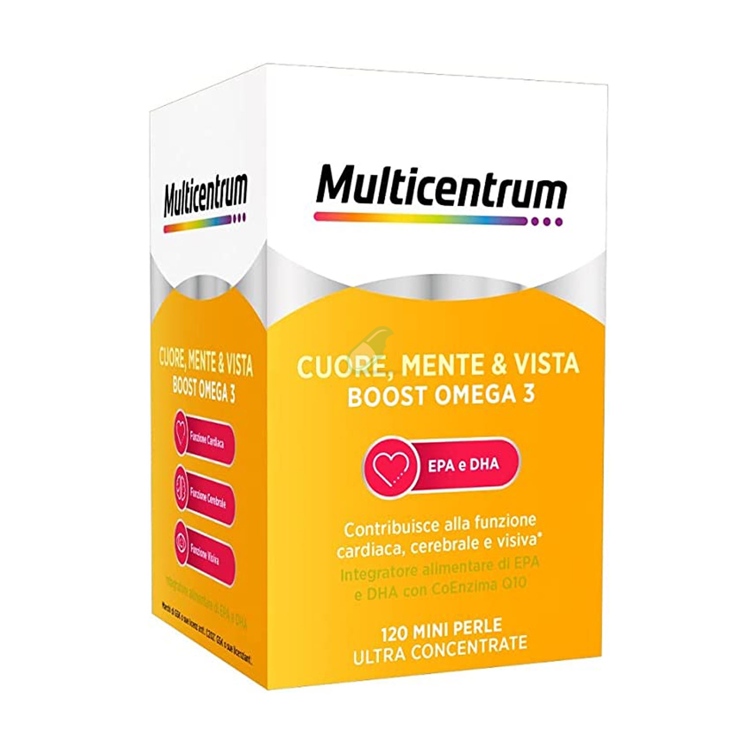 Multicentrum Cuore mente & Vista Boost Omega3 Integratore 120 Mini Perle