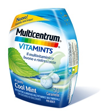 Multicentrum Linea Vitamine e Minerali Vitamints 50 Caramelle Menta Fredda.
