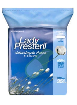 Lady Presteril Linea Pocket Assorbente Puro Cotone 10 Assorbenti Giorno Stesi
