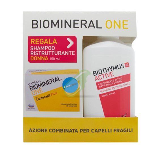 Biomineral One con Lactocapil Plus Integratore Capelli 30 Comp. + Biothymus donn