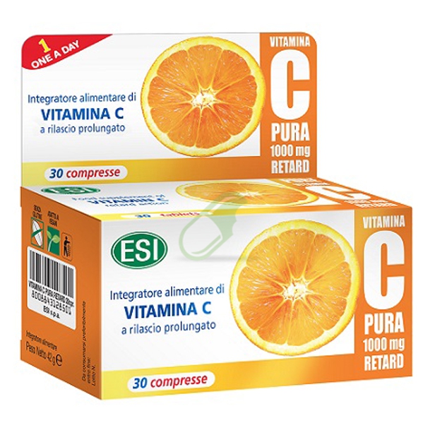 Esi Linea Vitamine e Minerali Vitamina C Pura Retard Integratore 30 Compresse