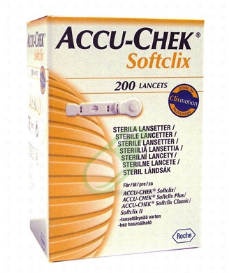 Accu-Chek Linea Controllo Glicemia SoftClix 200 Lancette Pungidito