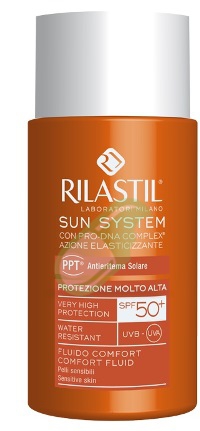Rilastil Linea Solari Sun System  Fluido Comfort  Protezione Molto Alta SPF 50+