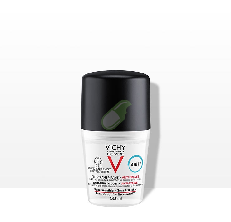 Vichy Linea Homme Deo Deodorante Uomo Anti-Traspirante-Anti-Macchie 50 ml