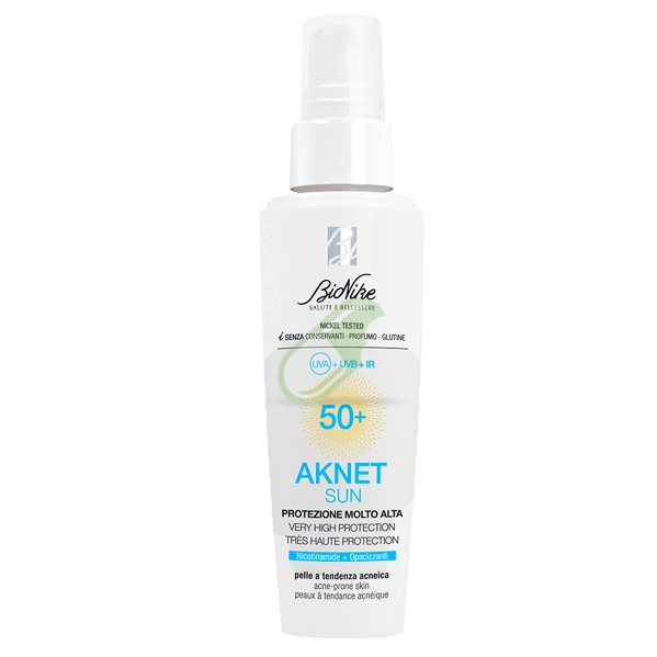 BioNike Linea Aknet Sun SPF 50+ Crema Gel per Pelle a Tendenza Acneica 50 ml