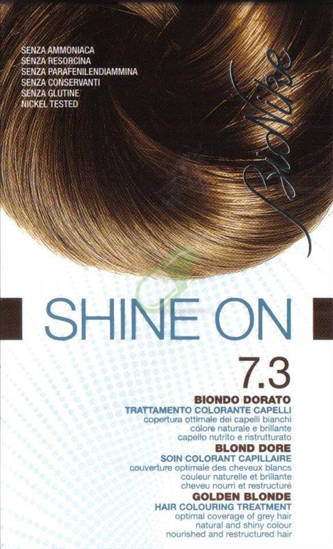 BioNike Linea Shine ON Tintura per Capelli Cute Sensibile 7.3 Biondo Dorato