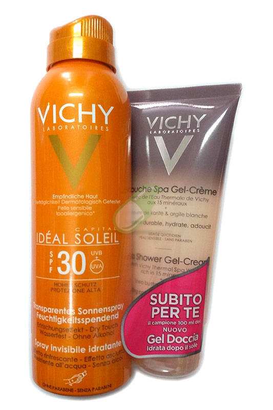Vichy Linea Ideal Soleil SPF30 Spray Solare Invisibile + Doccia SPA Gel Crema