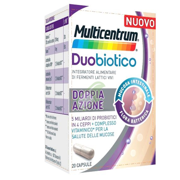 Multicentrum Linea Intestino Sano Duobiotico Integratore 20 Capsule