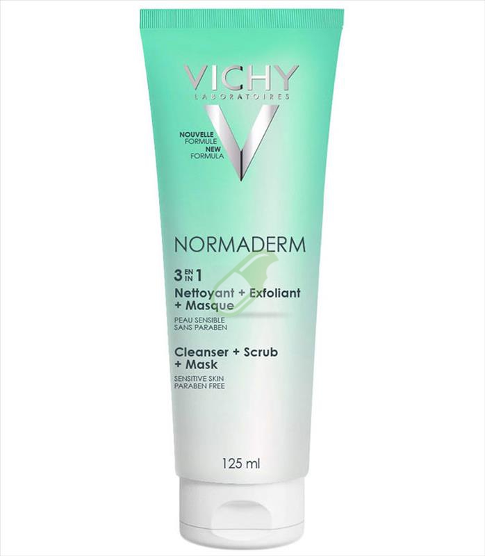 Vichy Linea Normaderm Tri-Activ 3 in 1 Detergente Esfoliante Maschera 125 ml