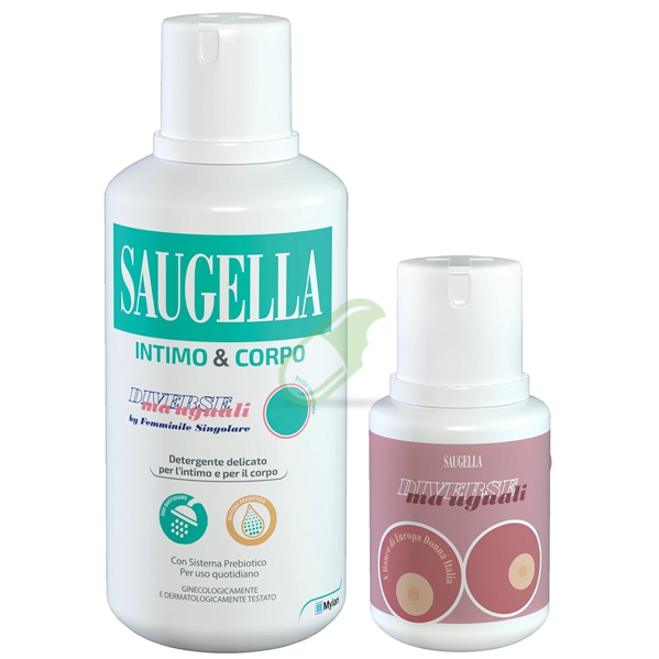 Saugella Linea Detersione Detergente Intimo & Corpo 500 ml + Diverse Ma Uguali