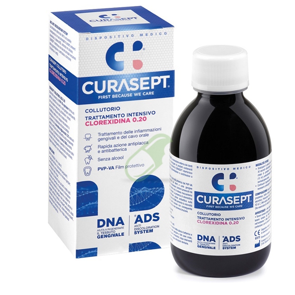 Curaden Curasept ADS Clorexidina 0,20% Colluttorio 200 ml + DNA