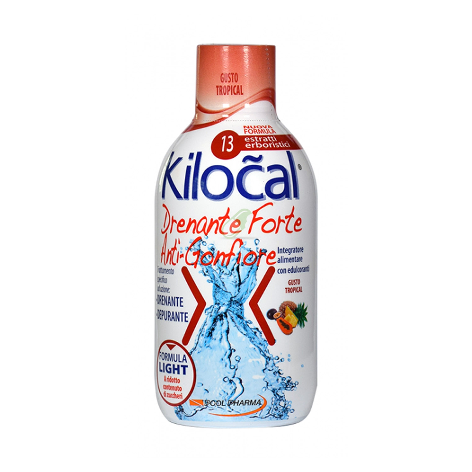 Kilocal Linea Drenante Forte Integratore Alimentare Anti Gonfiore 500 ml Tropic