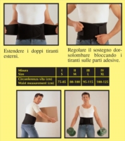 REKORDSAN Corsetto Nero Supporto Lombosacrale Rinforzato Taglia I Small