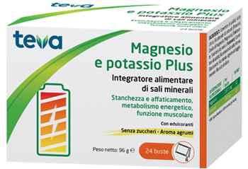 Teva Italia Linea Sali Minerali Magnesio e Potassio Plus Integratore 24 Bustine