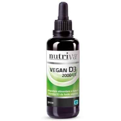 Nutriva Linea Vitamine Vegan D3 2000 UI Integratore gocce 50 ml
